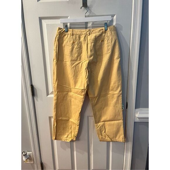 J. Jill Yellow Twill Ankle Pants sz 12 EUC - Picture 5 of 6